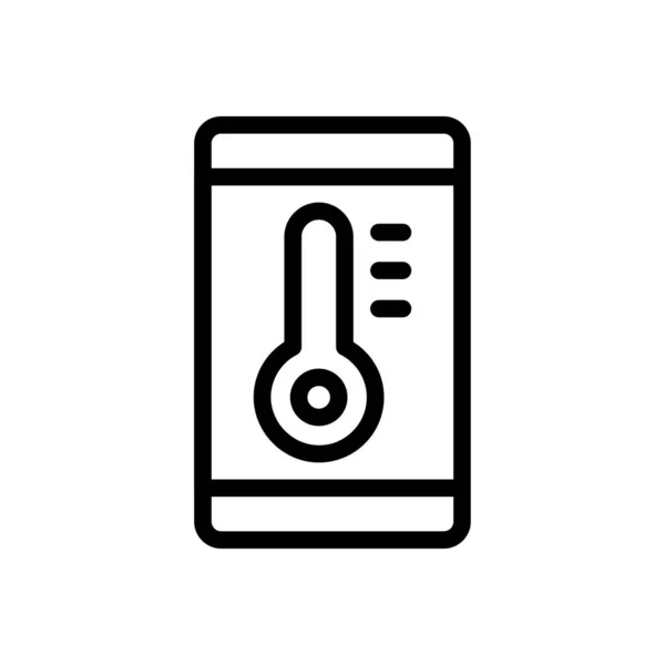 Temperature Vector Thin Line Icon — Stock Vector