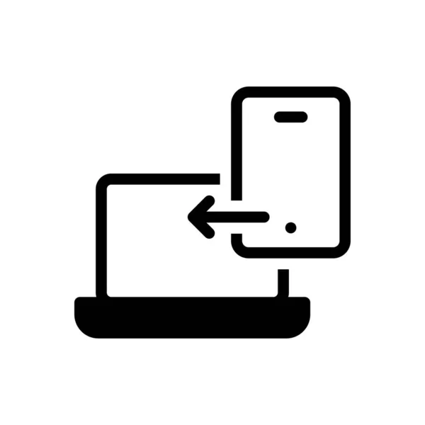 데이터 Glyph Flat Icon — 스톡 벡터