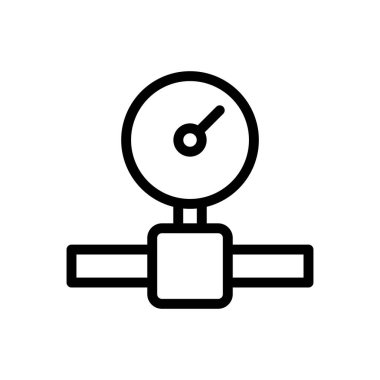 metre vektörü ince çizgi simgesi