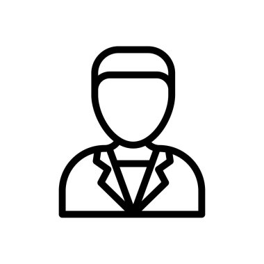 çalışan vektör ince çizgi simgesi