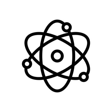 Molekül vektörü ince çizgi simgesi