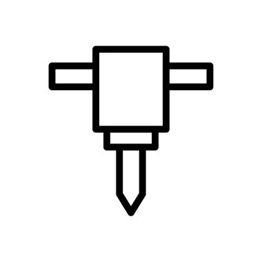 makine vektörü ince çizgi simgesi