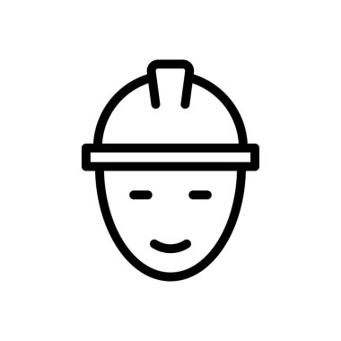 işçi vektörü ince çizgi simgesi