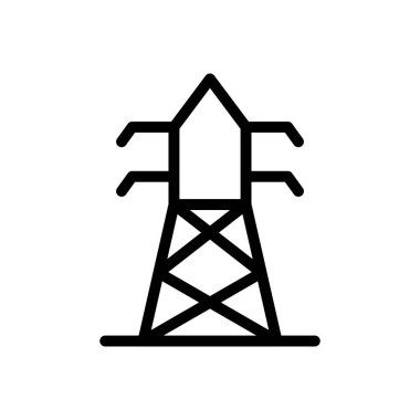 elektrik vektörü ince çizgi simgesi