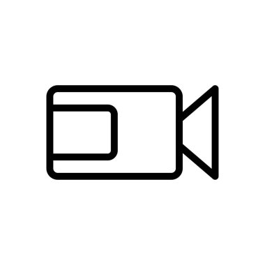 video vektörü ince çizgi simgesi