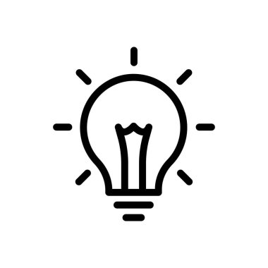 fikir vektörü ince çizgi simgesi