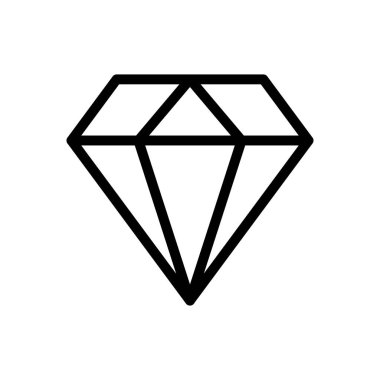 mücevher vektörü ince çizgi simgesi