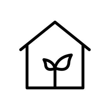 ev vektörü ince çizgi simgesi