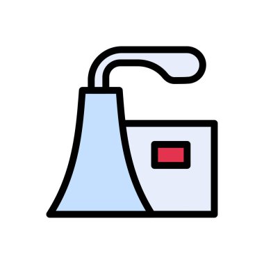 Baca vektörü düz renk simgesi