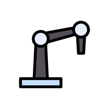 makine vektörü düz renk simgesi