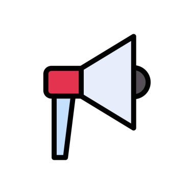 megafon vektör düz renk simgesi