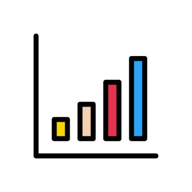 grafik vektörü düz renk simgesi