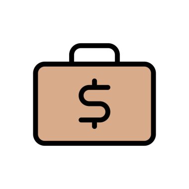 torba vektörü düz renk simgesi