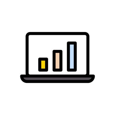 piyasa vektörü düz renk simgesi