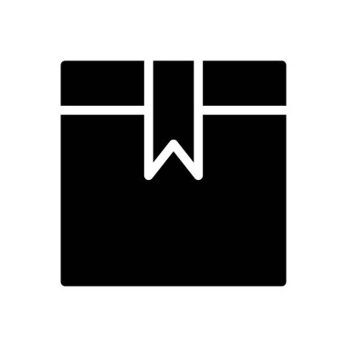 paket vektör düz simgesi