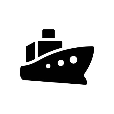 nakliye vektörü glyph düz simgesi