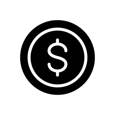 Bozuk para vektörü düz simgesi