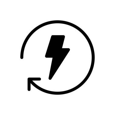 güç vektörü simgesi düz simge