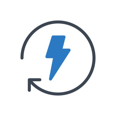 güç vektörü renk simgesi