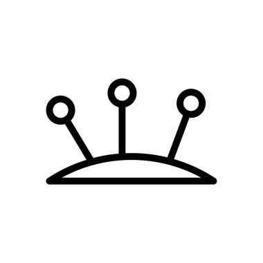 Örgü vektörü ince çizgi simgesi