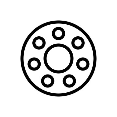 düğme vektörü ince çizgi simgesi