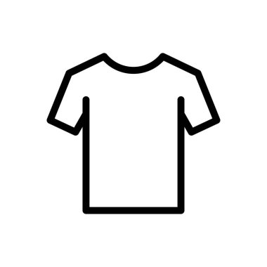 gömlek vektörü ince çizgi simgesi