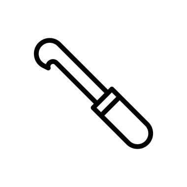 Örgü vektörü ince çizgi simgesi