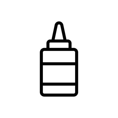 kayganlaştırıcı vektörü ince çizgi simgesi