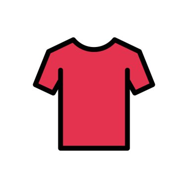 gömlek vektörü düz renk simgesi