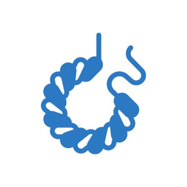 Örgü vektörü kabartma renk simgesi