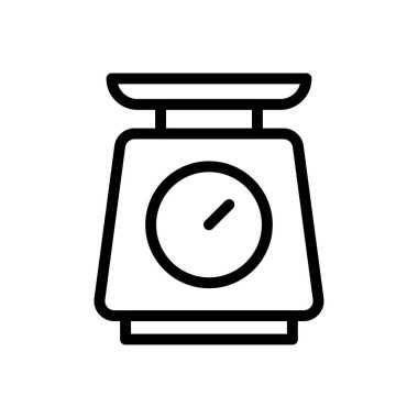 metre vektörü ince çizgi simgesi