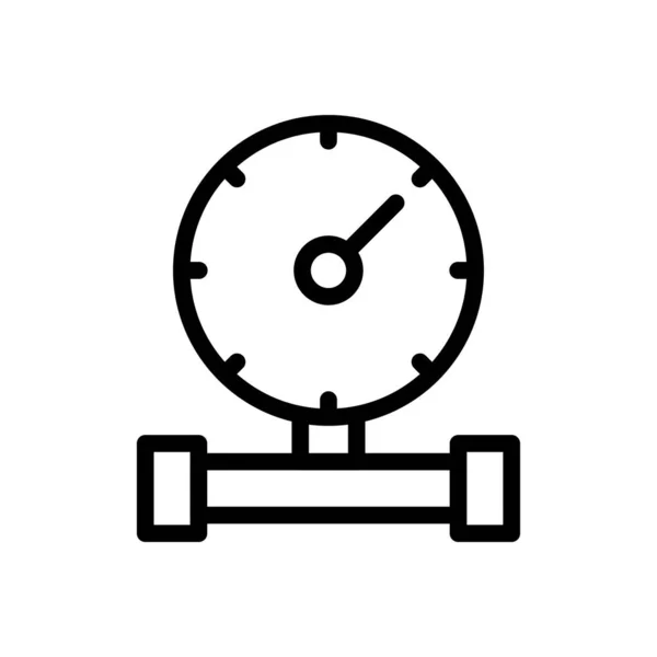 Meter Vektor Thin Line Symbol — Stockvektor