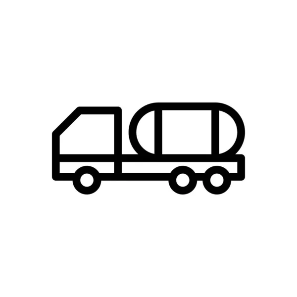 Truck Vector Vlakke Kleur Pictogram — Stockvector