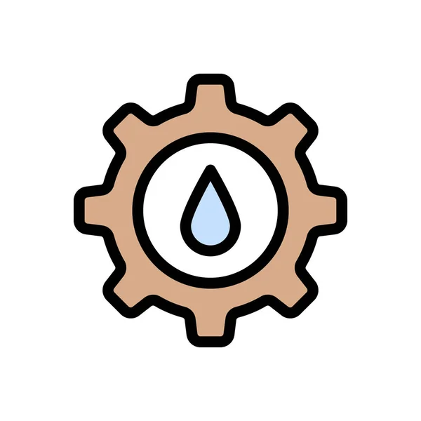 Energievektor Flache Farbe Symbol — Stockvektor