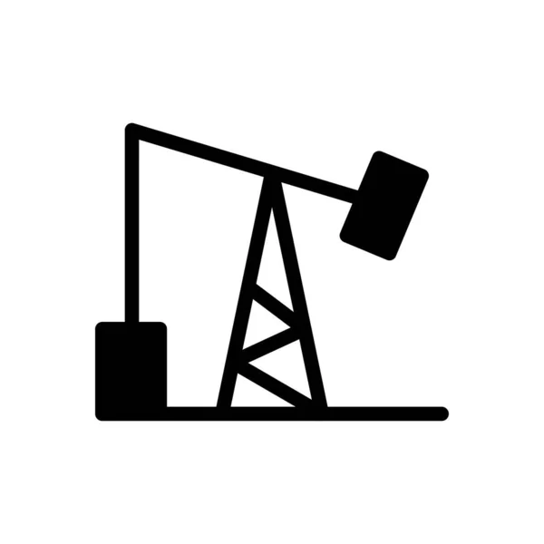 Oil Vector Glyph Flat Icon — Stock Vector