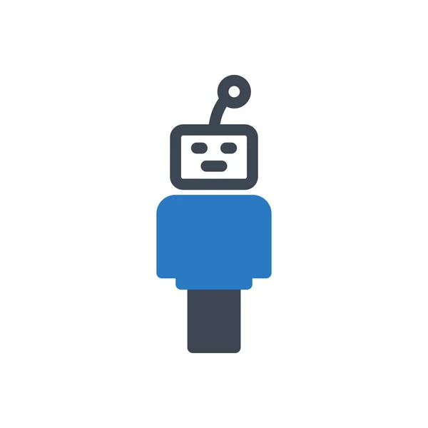 Robotics Vector Glyph Color Icon — Stock Vector