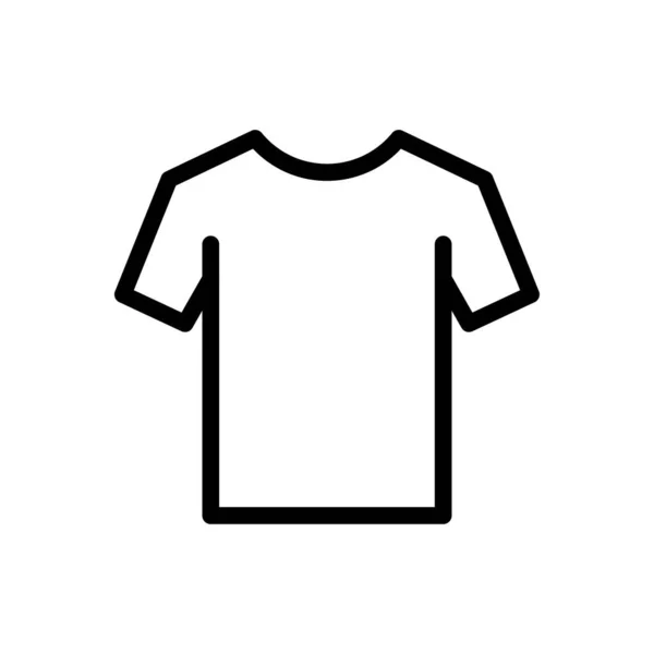 Shirt Vector Dunne Lijn Pictogram — Stockvector