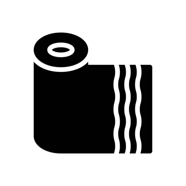 Roll Διάνυσμα Glyph Επίπεδη Εικονίδιο — Διανυσματικό Αρχείο