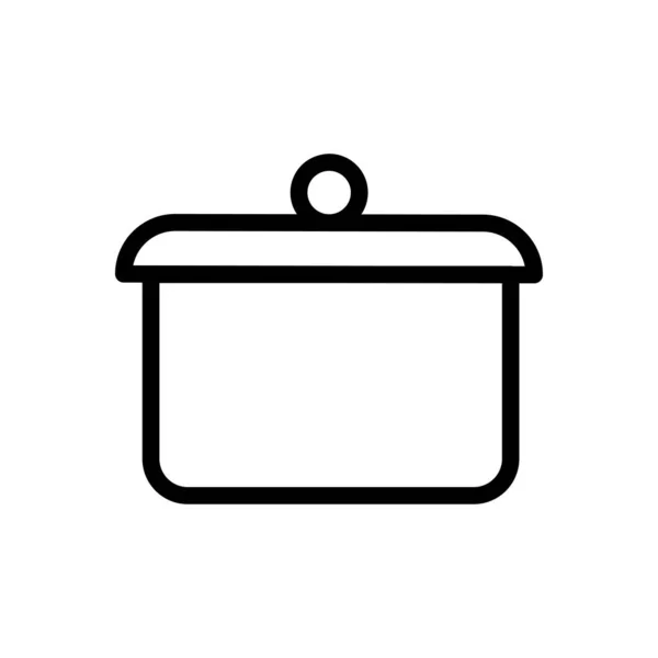 Cuisinière Vecteur Ligne Mince Icône — Image vectorielle