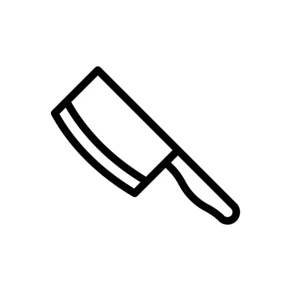 Knife Vector Thin Line Icon — Stock Vector