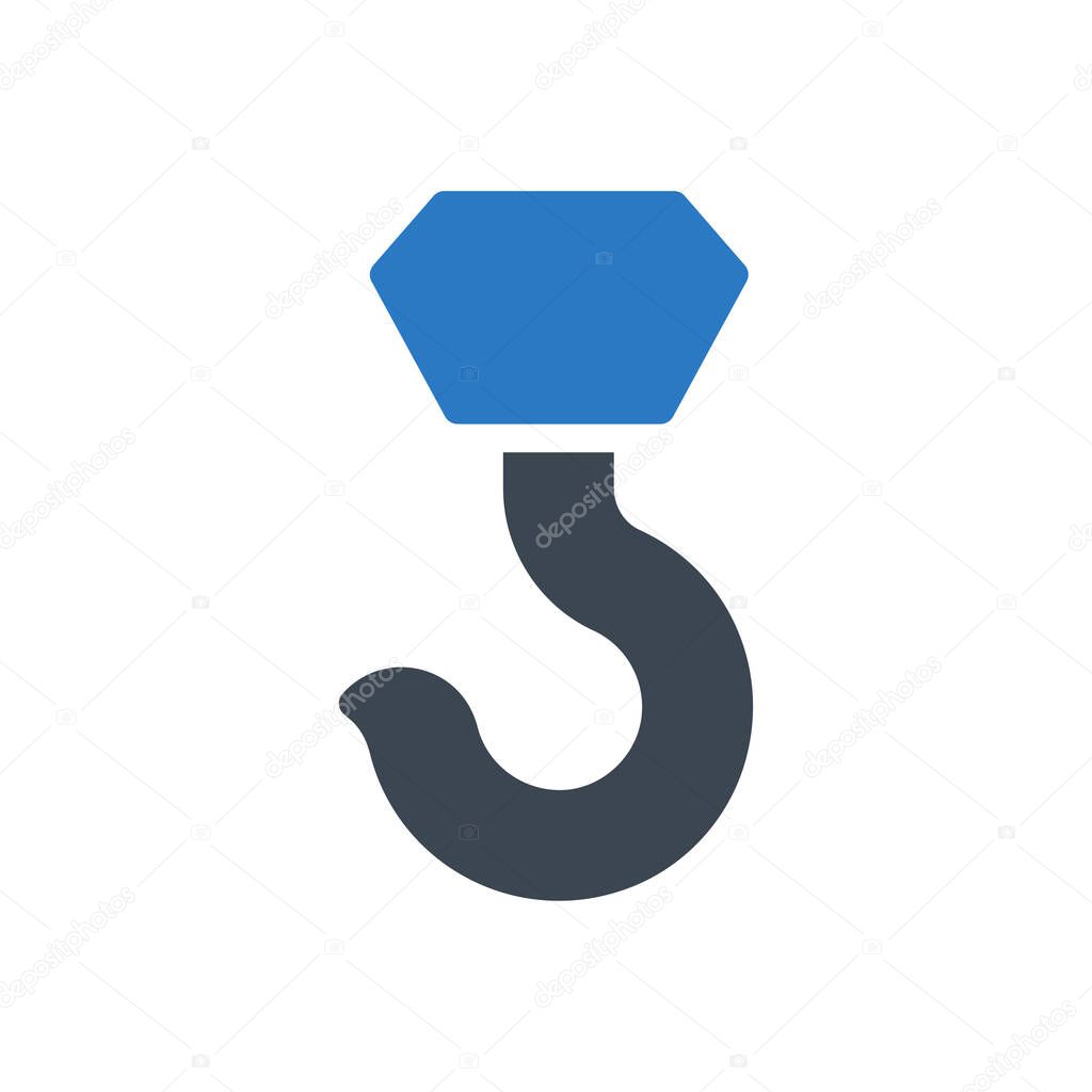 hook  vector glyph color icon