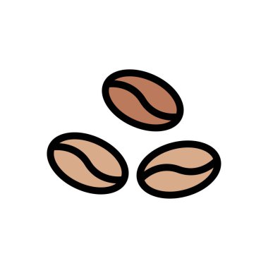 fasulye vektörü düz renk simgesi