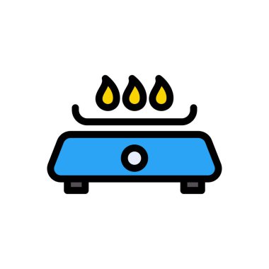 alev vektörü düz renk simgesi