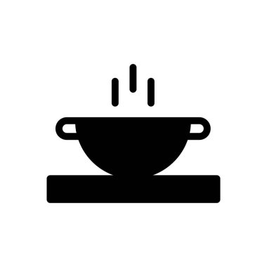 yiyecek vektörü kabartması düz simge