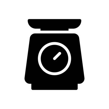 metre vektör glyph düz simgesi