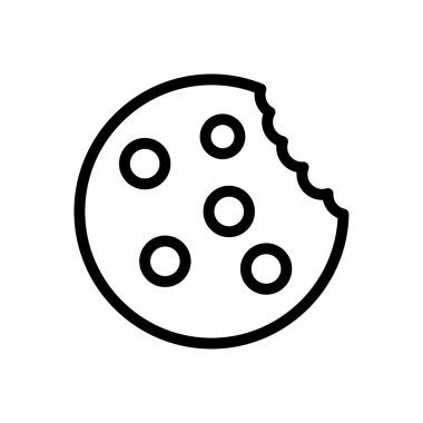 Bisküvi vektörü ince çizgi simgesi