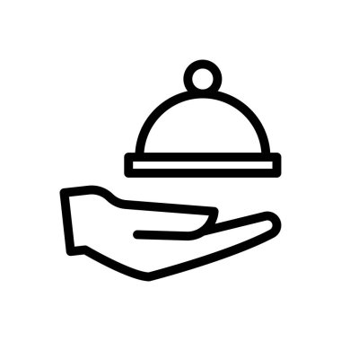 vektör ince çizgi simgesini servis et