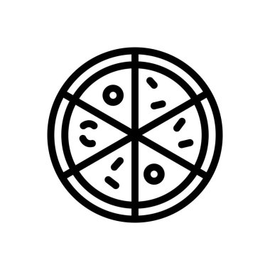 fast food vektörü ince çizgi simgesi