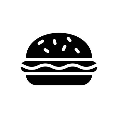 Fast food vektör simgesi düz simge