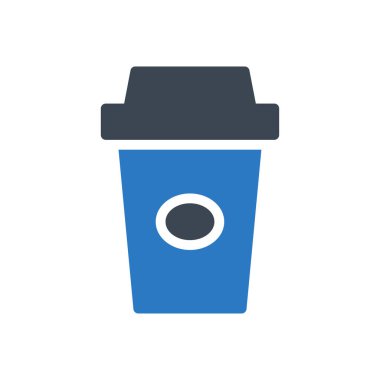 Kağıt bardak vektör renk simgesi